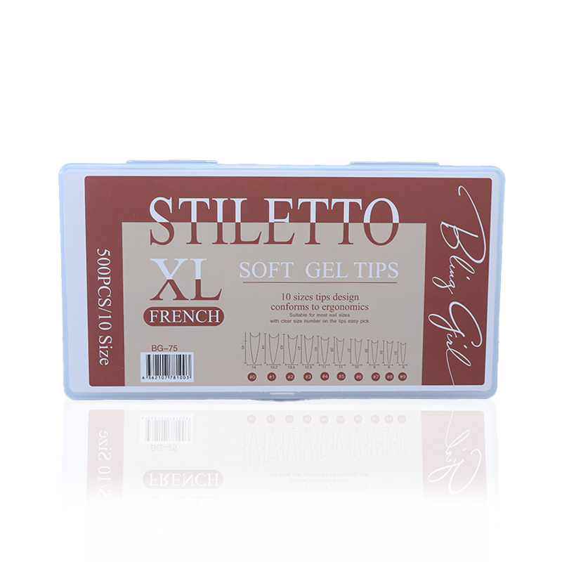 BLING GIRL Stiletto Soft Gel Tips XL BG-75 R2402P36]