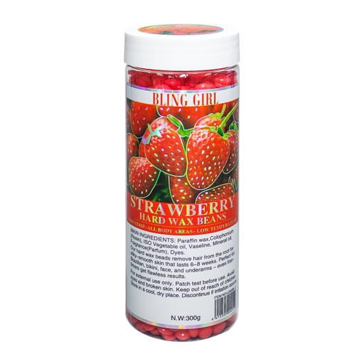 [6412505204519] Strawberry Hard Wax Beans 300g [S2507P15]